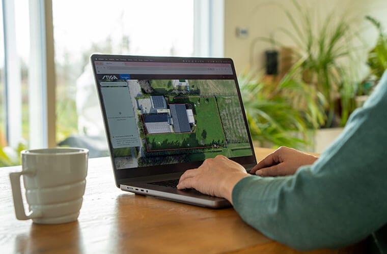 My Digital Garden app displayed on a laptop with a coffee cup